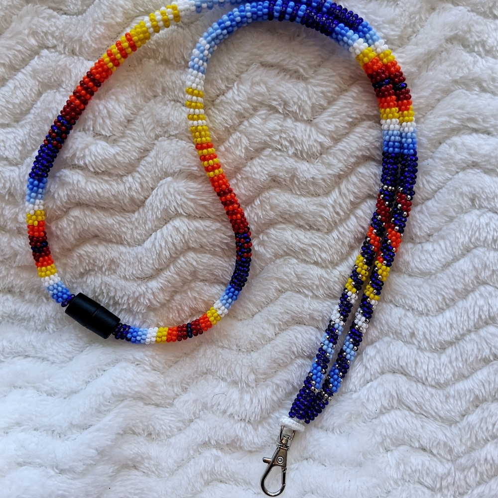 Fire And Water Beaded Lanyard